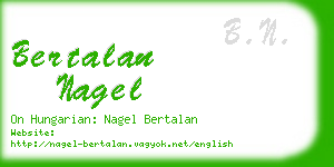 bertalan nagel business card